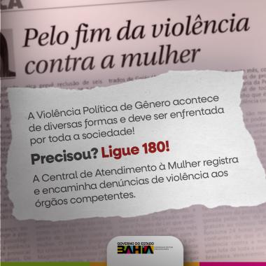 Campanha Sem Medo - Pelo Fim Violência Contra Meninas e Mulheres será lançada em Feira de Santana, na quarta-feira (19) | SECOM