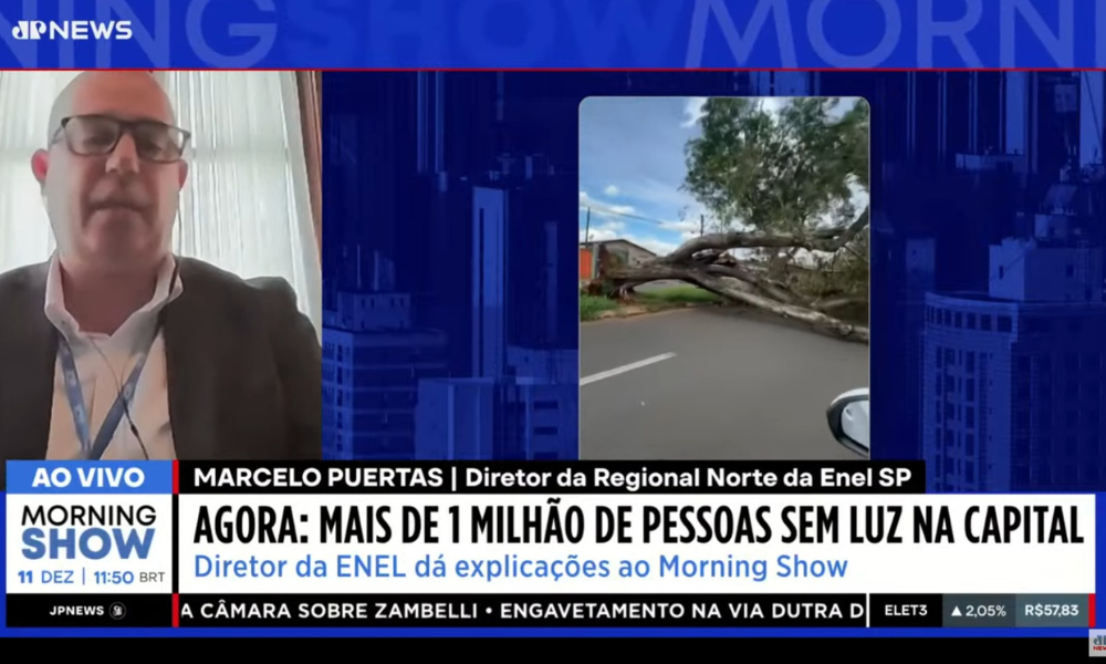 Diretor da Enel justifica demora para restabelecer energia em SP