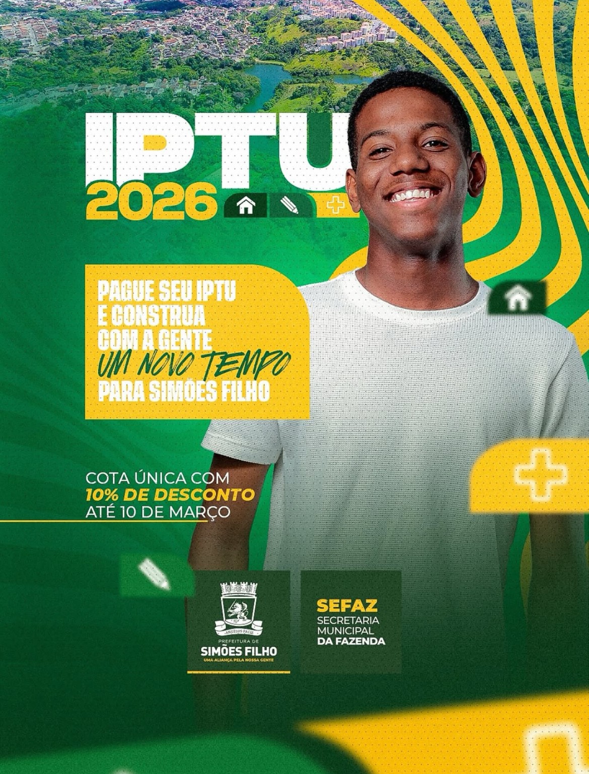 Prefeitura divulga calendário do IPTU 2026 com desconto de 10% em cota única até 10 de março