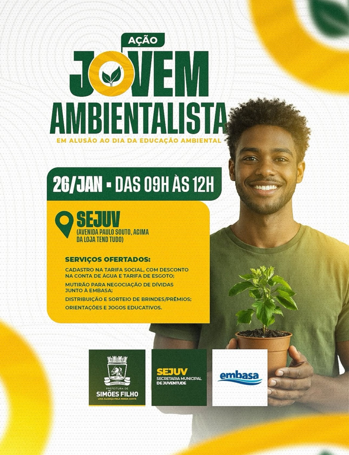 Prefeitura realiza Ação Jovem Ambientalista com foco em educação ambiental e cidadania