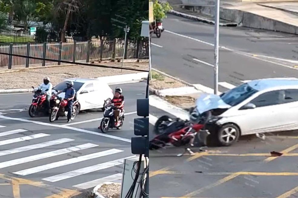 vídeo mostra momento em que motociclista parado no sinal é atropelado e morre – Imprensa Bahia