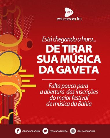 Com mais de meio milhão de reais em prêmios, Festival de Música da Rádio Educadora FM abre inscrições | SECOM