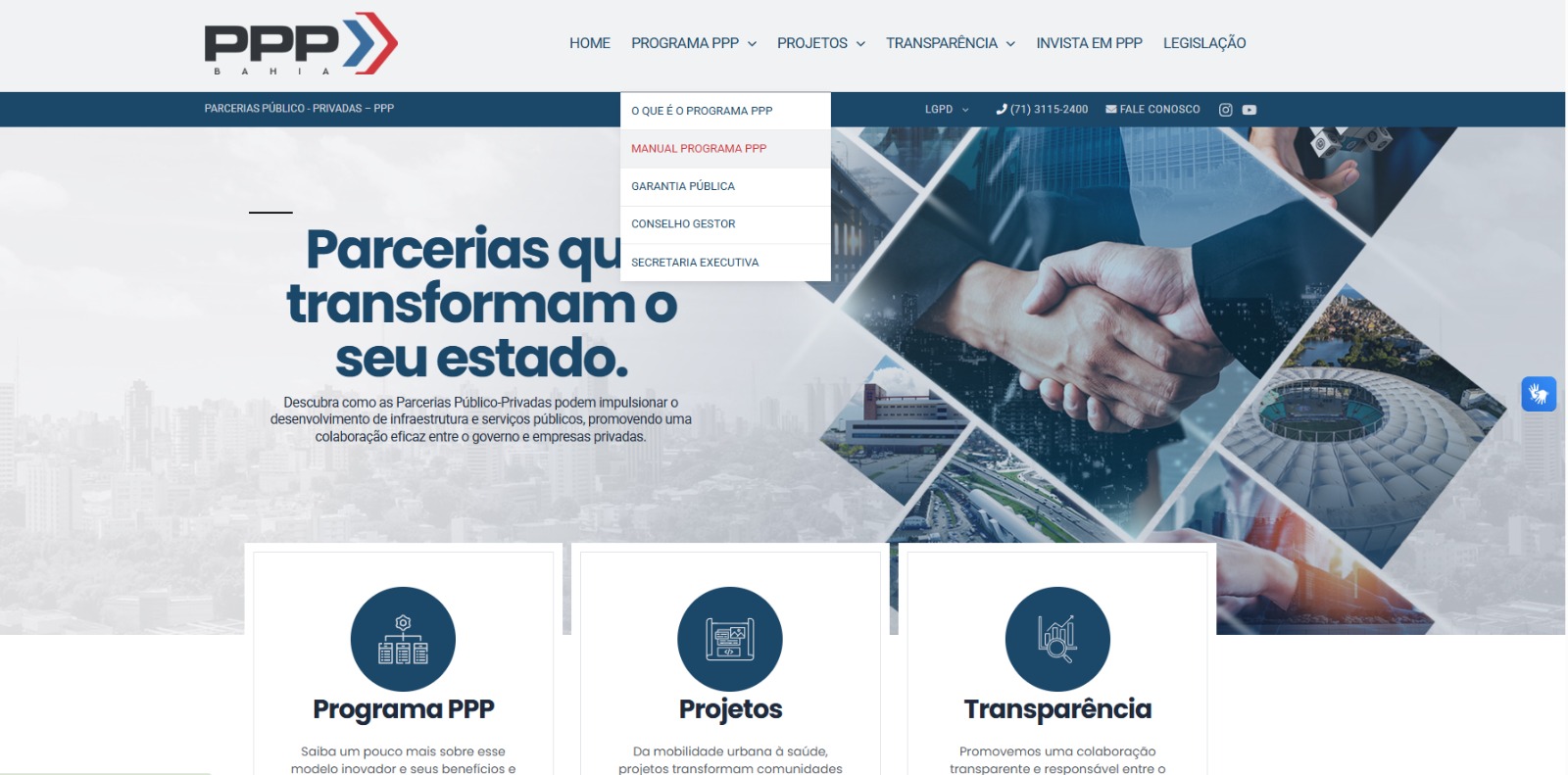 Referência no país, Programa de PPPs da Bahia disponibiliza manual na web