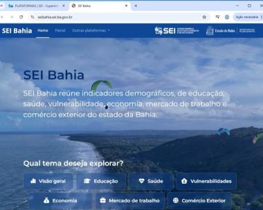 Nova plataforma SEI Bahia facilita acesso a indicadores socioeconômicos do estado | SECOM