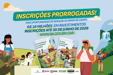 Inscrições para editais de Turismo Rural Comunitário e Plantas Medicinais são prorrogadas até 30 de junho | SECOM